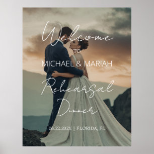 Simple Elegant The Night Before Rehearsal Dinner  Poster