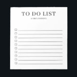 Simple Elegant To Do List Notepad<br><div class="desc">Simple and elegant To Do List.</div>