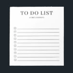 Simple Elegant To Do List Notepad<br><div class="desc">Simple and elegant To Do List.</div>