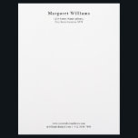 Simple Elegant Typography Address Office<br><div class="desc">Simple Elegant Typography Address Office Letterhead</div>