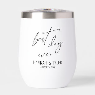 Simple Elegant Typography Best Day Ever Wedding