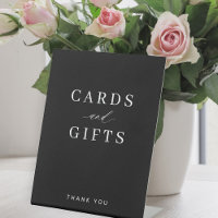 Simple elegant typography cards and gifts wedding
