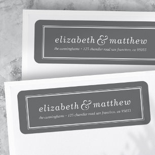 Simple Elegant Typography Framed Return Address