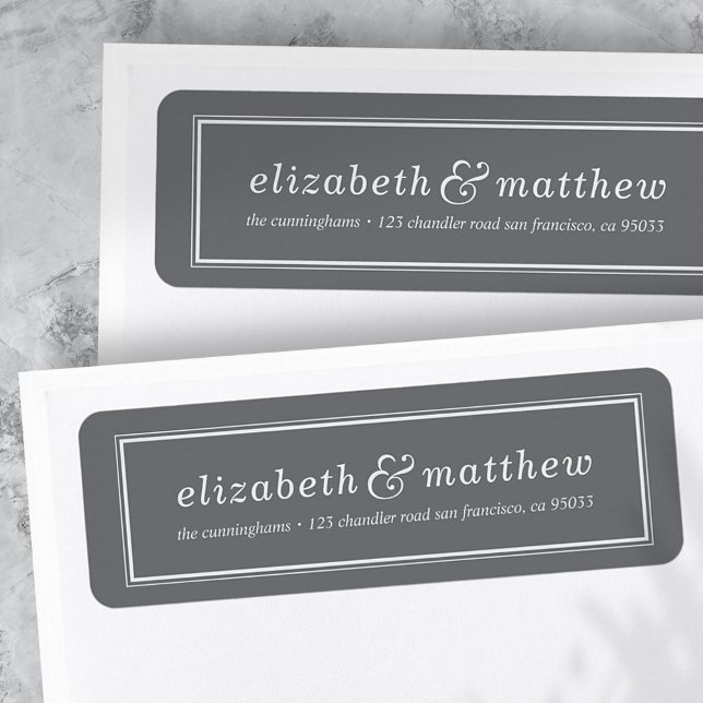 Simple Elegant Typography Framed Return Address (Creator Uploaded)