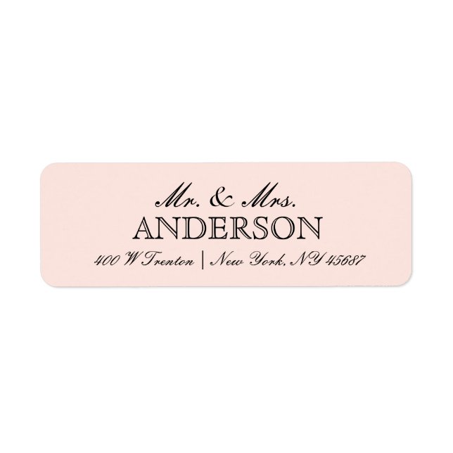 Simple Elegant Typography Return Address Labels (Front)