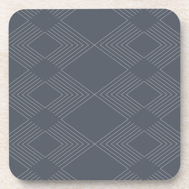 Simple, elegant, urban, chic line graphic pattern coaster (Front)