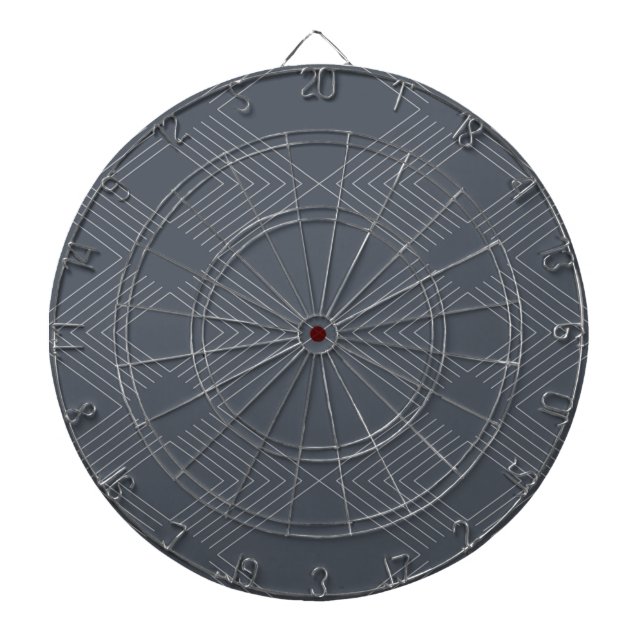 Simple, elegant, urban, chic line graphic pattern dartboard (Front)
