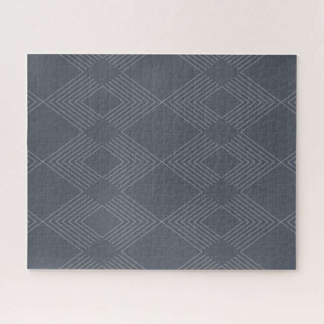 Simple, elegant, urban, chic line graphic pattern jigsaw puzzle (Horizontal)