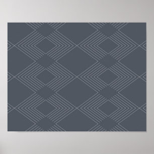 Simple, elegant, urban, chic line graphic pattern poster