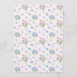 Simple Elegant Watercolor Hydrangea Flowers Invitation