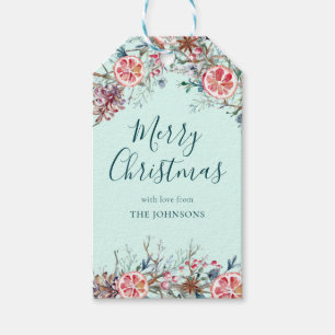 Simple Elegant Watercolor Winter Christmas  Gift Tags