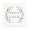 Simple Elegant Watercolor Wreath Greenery Wedding