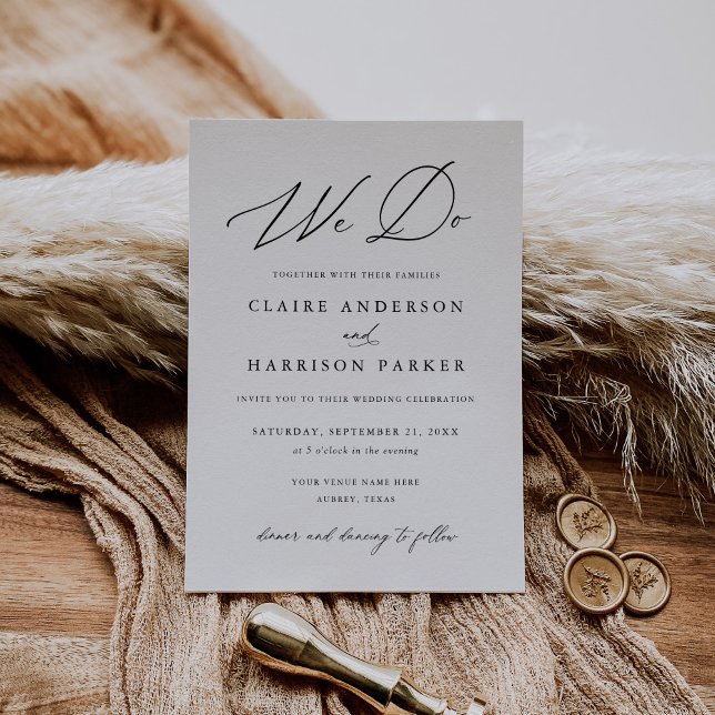 Simple Elegant We Do Wedding Invitation (Creator Uploaded)