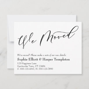 Simple Elegant We Moved New Address Announcement
