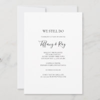 Simple Elegant We Still Do Vow Renewal Invitation