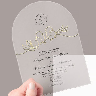 Simple Elegant Wedding Acrylic Invitations