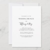 Simple Elegant Wedding Brunch Invitation