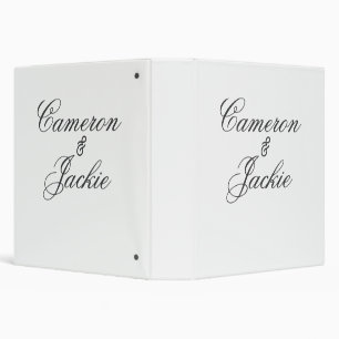 Simple elegant wedding couple name stylish calligr binder