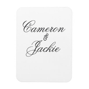 Simple elegant wedding couple name stylish calligr magnet