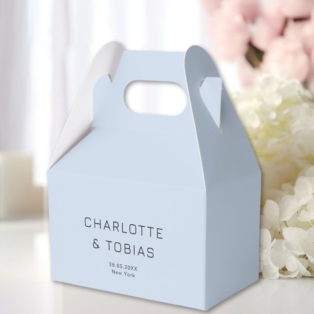 Simple, elegant wedding favor box (Simple, elegant wedding favor boxes with your name and date.)