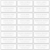 Simple elegant wedding guest address label