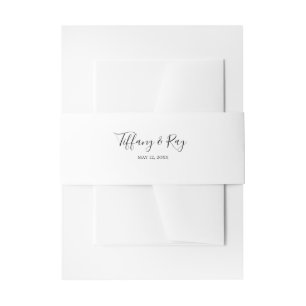 Simple Elegant Wedding Invitation Belly Band
