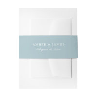 Simple Elegant Wedding Invitation | Smoky Blue