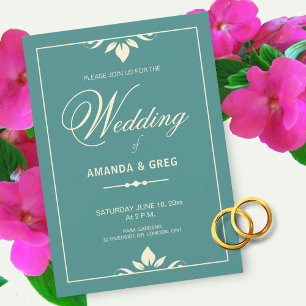 Simple Elegant Wedding Invitations