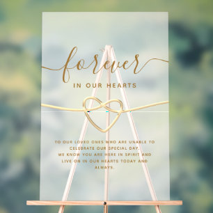Simple Elegant Wedding Memorial Acrylic Sign