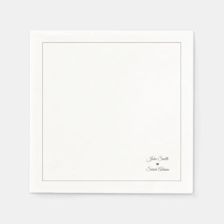 Simple Elegant Wedding Napkins