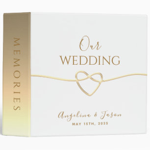 Simple Elegant Wedding Photo Album Binder