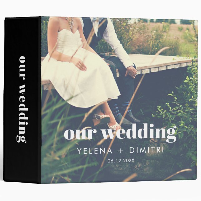 Simple & elegant wedding photo album binder (Front/Spine)