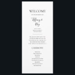 Simple Elegant Wedding Program<br><div class="desc">This simple elegant wedding program is perfect for your modern minimalist black and white wedding. The design features minimal contemporary font accompanied by formal calligraphy. Keep it as is,  or choose to personalize it with your own artwork or photos!</div>