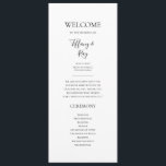 Simple Elegant Wedding Program<br><div class="desc">This simple elegant wedding program is perfect for your modern minimalist black and white wedding. The design features minimal contemporary font accompanied by formal calligraphy. Keep it as is,  or choose to personalize it with your own artwork or photos!</div>