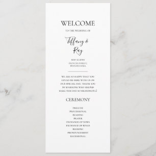 Simple Elegant Wedding Program