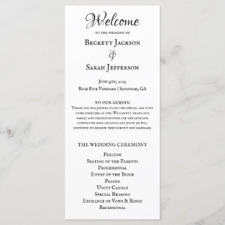 Simple Elegant Wedding Program