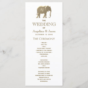 Simple Elegant Wedding Program