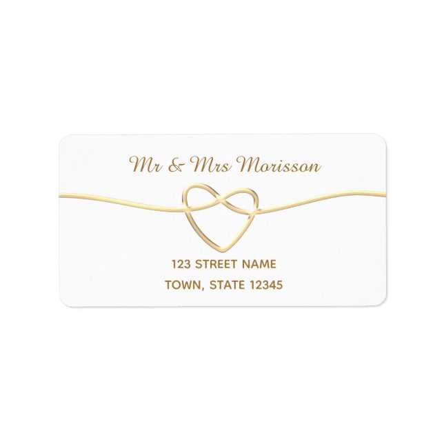 Simple Elegant Wedding Return Address Label (Front)