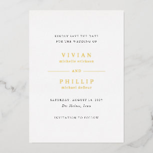Simple Elegant Wedding Save the Date