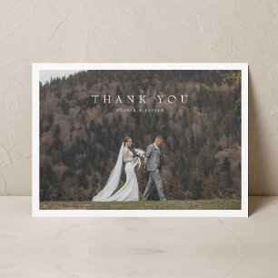 Simple Elegant Wedding  Thank You Card