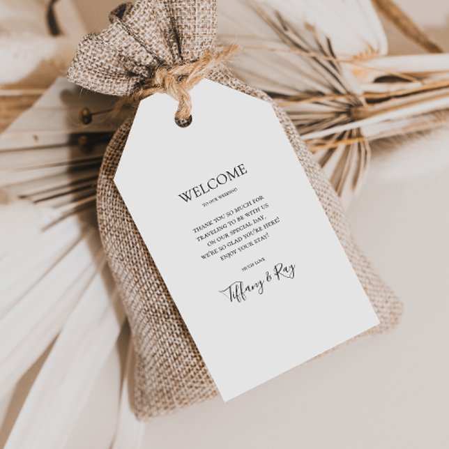 Simple Elegant Wedding Welcome Gift Tags (Creator Uploaded)