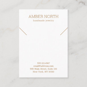 Simple Elegant White Bracelet  Necklace Business Card