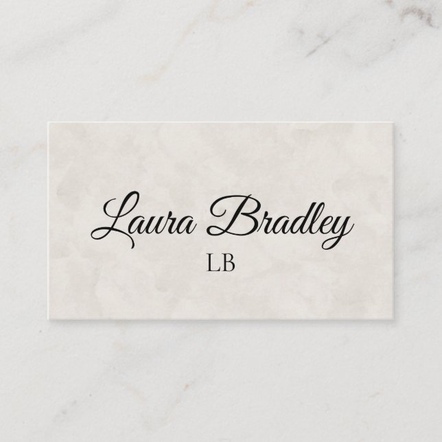 Simple Elegant White Business Card (Front)