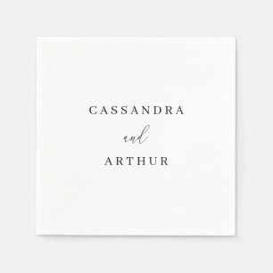 Simple Elegant White Classic Wedding Napkin