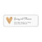 Simple Elegant White Faux Gold Heart Wedding