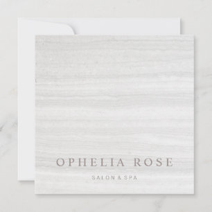 Simple Elegant White Marble Gift Certificate Invitation