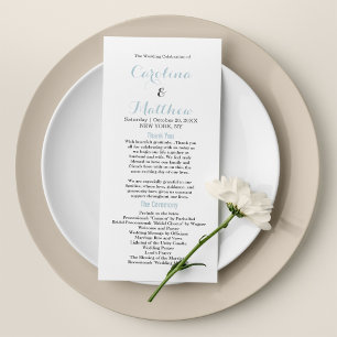 Simple elegant white pastel blue modern Program