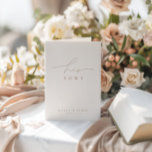 Simple Elegant White Photo Wedding His Vows Card<br><div class="desc">PLEASE NOTE! Before placing your order, please ensure that the "Remove Independent Creator Credit" checkbox is selected in the "Attribution" section. Design features an handwritten font and modern minimalist design. Designed to coordinate with for the «Natural Glam» Wedding Invitation Collection. To change details, click «Personalize this template», «Details». To move...</div>