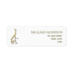 Simple Elegant White Return Address
