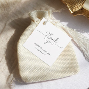 Simple Elegant white wedding Favour Tags